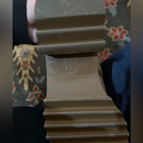 COPY - Tamara Mellon Runway Combat Boots 2” Platform Wool Leather Trim Women’s … - Picture 10 of 16